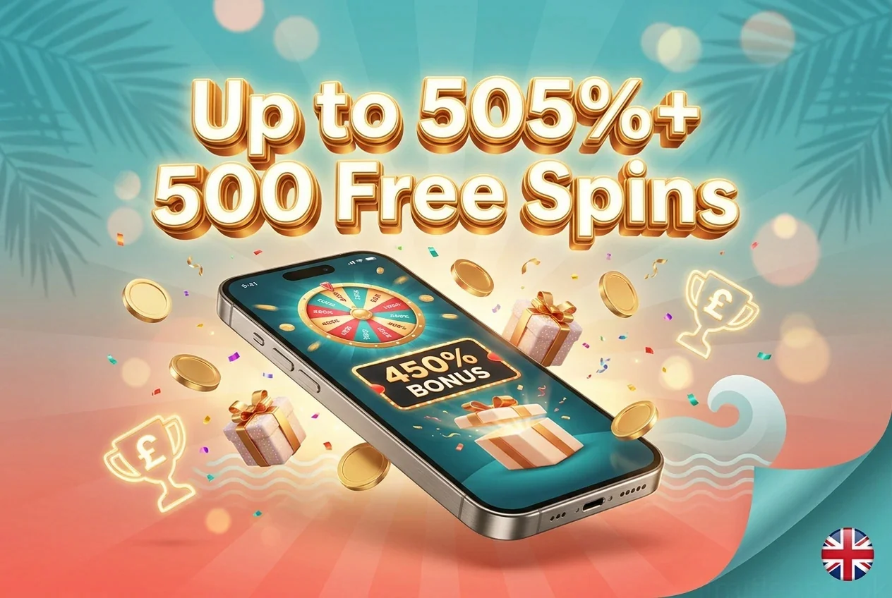 Up to 505%+ 500 Free Spins